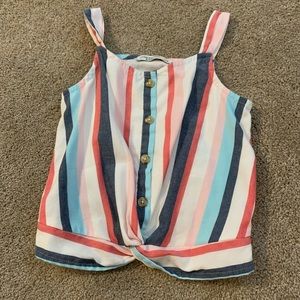 Kids( girls rainbow striped tank top